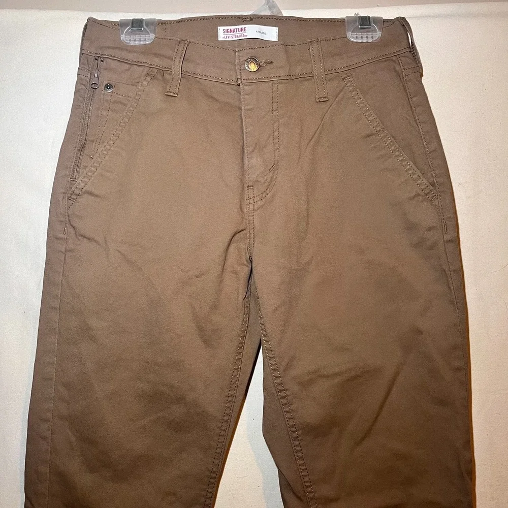Signature By Levi Strauss Straight Jeans 28x30 Brown Denim Cotton Stretch A61